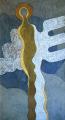 Kálvária-angyal, 1974, o, p, farost, 130x70 cm