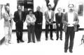 I. Őszi Tárlat (balról: PUHA Ferenc, AKNAY János, EŐRY Emil, K. IZCRÁM, ?, ?; megnyitja: KÉRI Mihály), Városi Művelődési Központ, Érd, 1993, 