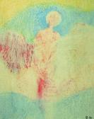 Kálváriaangyal, 1975, színes c, papír, 15x12 cm