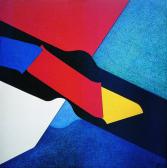 Murális tanulmány I., 1979, a, p, rétegelt lemez, 74x73 cm.