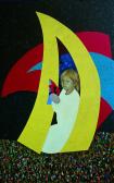 Holdleány, 1986, a, v, 177x110 cm