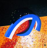 Zuhanó angyal, 1987, a, v, 95x90 cm