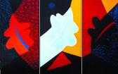 Ballada S-ről (Triptichon), 1989, a, v, (3x) 230x110 cm