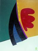 Üzenet, 1990, a, v, fa, 80,5x60 cm