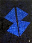 Kék angyal, 1992, a, v, 19x15 cm
