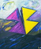 Hajnali angyal, 1998, a, v, 60x50 cm (Miki)