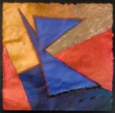 Útközben, 1998, a, m papír, 75x75 cm (Miki)