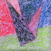 Angyal érkezik, 1998, a, v, 75x75 cm (Miki)
