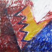 Angyal született, 1996, a, m papír, 72x72 cm