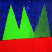 Kapcsolat IV., 1997, a, m papír, 150x150 cm.