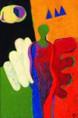 Hajnali angyal, 1998 a, m papír, 15x10 cm