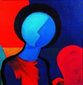 Ablak előtt az angyal, 2002, a, m papír, 39x38 cm