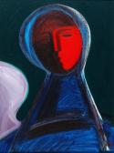 Festőangyal I., 2007, a, v, 40x30 cm.
