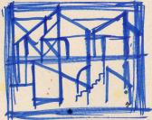 B ol, Vázlat, 2006, filctoll, papír, 20,5x24 cm